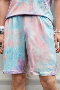 Pantalones cortos de entrenamiento Tie Dye logotipo personalizado Pantalones cortos de motociclista informales lavados Logotipo personalizado en pantalones cortos de hombre tie & dye - Product Image 6