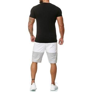 2025 hommes t-shirt et short ensemble 100% coton été saison formation Jogging porter produit personnalisé Logo impression/broderie OEM - Product Image 2