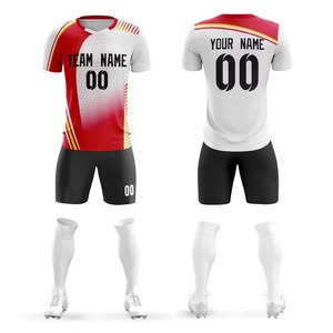 Ensembles d'uniformes de football américain personnalisés de haute qualité, couleur dégradée, respirant, séchage rapide, 100% polyester, col rond, nom de l'équipe - Product Image 6