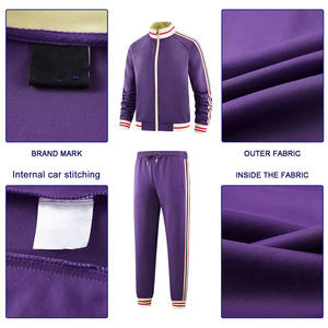 ชุดวอร์ม2ชิ้นสำหรับทั้งหญิงและชายชุดวอร์มผ้าฝ้าย100% ปักโลโก้ด้วยพลอยเทียมตามสั่ง - Product Image 6