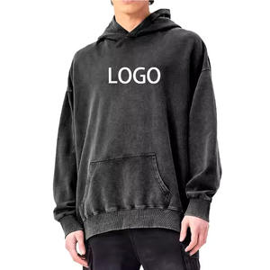 Sweatshirts à capuche minces pour hommes légers 100% coton Design unique Logo personnalisé solide teint uni pour l'hiver Nouvelle arrivée - Product Image 2