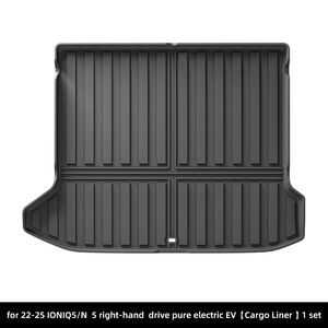 Doublure de cargaison Premium pour <span class=keywords><strong>2021</strong></span>-2025 <span class=keywords><strong>Hyundai</strong></span> <span class=keywords><strong>IONIQ</strong></span> <span class=keywords><strong>5</strong></span> N EV RHD tapis de cargaison tous temps tapis de coffre accessoires TPE intérieur de voiture - Product Image 2