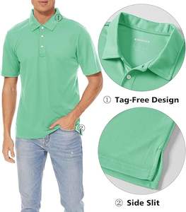 Polo moderno y liso para hombre, elegante tela de algodón transpirable, perfecto para viajes de verano y comodidad - Product Image 4