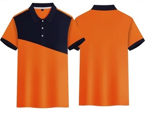 Polo personalizado de 5 colores, camisa de solapa deportiva transpirable con logotipo DIY/impresión de texto | Diseño de manga corta de bloque de color - Product Image 4