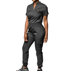 Uniformes de Hospital para Mujer al por Mayor, Conjuntos de Uniformes Médicos de Manga Corta, Blusas Elásticas de Poliéster/Rayón, Marca Personalizada - Product Image 3