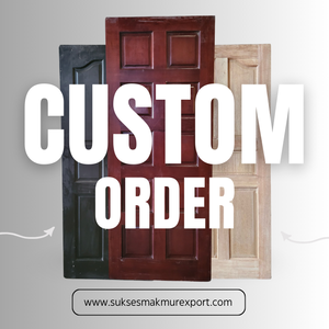 Puertas de entrada de madera maciza minimalistas contemporáneas Panel terminado Exterior Villas Apartamentos Almacenes Escuelas Supermercados - Product Image 6