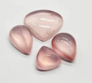 Natural Rose Quartz Cabochon Fine Quality Rose Quartz Cabs Mix Size & Shape Loose Rose Quartz Cabochon For Jewelry Making.