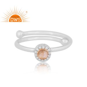 Diseño hecho a mano 925 Plata de Ley fina Citrino natural Piedra preciosa Anillo ajustable Fabricante de joyas - Product Image 2