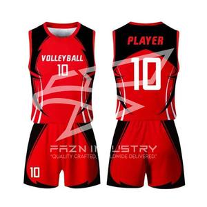 Conjunto de Jersey de voleibol impreso por sublimación, uniformes deportivos de equipo de tela de poliéster duradero con logotipo personalizado - Product Image 6