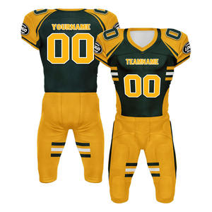 2025 ensemble d'uniformes de football américain à sublimation personnalisée matériau respirant en polyester de haute qualité et uniforme avec logo personnalisé - Product Image 2