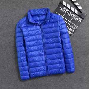 Veste matelassée légère en toile pour homme, coupe-vent, imperméable, hiver, fermeture éclair, motif uni, logo frontal, teinture unie, vente en gros - Product Image 6