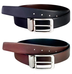 Ceinture Homme Réversible en Cuir Véritable de Qualité Export, Très Demandée, Boucle en Alliage GENTS GARB, Durable, Respirante, Imprimée - Product Image 2