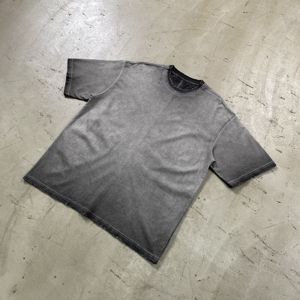 Camiseta de hombre de gran tamaño con estampado personalizado de fabricante, camiseta Vintage Sun Faded Cropped Boxy, estilo Streetwear - Product Image 1