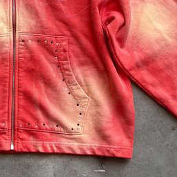 Meilleures ventes Ensemble de pantalons de survêtement à capuche pour hommes avec broderie en détresse strass personnalisés Vintage Sun Faded Acid Wash Survêtements Hoodies - Product Image 5