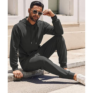 Ensemble de survêtement personnalisé avec logo pour homme, 2 pièces, sweat à capuche en molleton, survêtement athlétique, sweat-shirts et pantalons de survêtement - Product Image 3