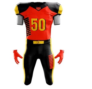 Uniforme de fútbol americano ajustado para hombre de calidad superior Material transpirable Logotipo impreso en color personalizado Ropa deportiva de manga corta - Product Image 2