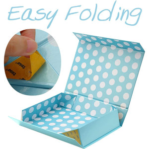 Caja de regalo de 11x7,8x2,3 pulgadas, caja de regalo azul claro con tapa, caja de regalo de camisa, caja de regalo magnética para embalaje de regalo metálico brillante - Product Image 5