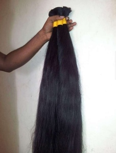Natural Black Premium Raw Virgin Remy Human Hair Extensions <b>Bleached</b> Light Color Indian Machine Double Weft High Quality Silky - Product Image 6