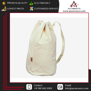 Premium Quality Modern Style Cream Color Reusable Cotton <b>Canvas</b> Shopping <b>Drawstring</b> <b>Bags</b> for Wholesale Purchasers from India - Product Image 4