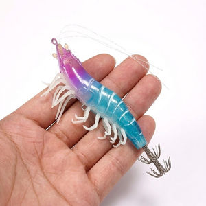 Nuevo Señuelo de Pesca Nocturna con Forma de Camarón, Señuelo de Calamar <span class=keywords><strong>Egi</strong></span> que Brilla en la Oscuridad, Patas Suaves, Tentáculos, Cuerpo Equilibrado, Anzuelos de Acero Inoxidable - Product Image 6