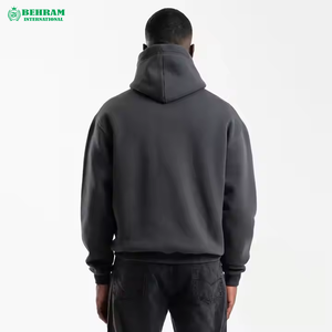 Sweat à capuche unisexe en molleton 100 % coton épais, teinture unie, coupe classique, 450 GSM, longueur standard, hiver, séchage rapide, respirant - Product Image 1