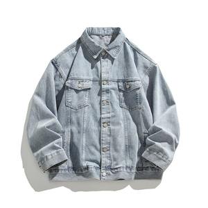 Chaqueta vaquera clásica de corte holgado para hombre, algodón 2025, nuevo estilo, Top informal, chaqueta recortada para primavera y otoño hecha en la industria Isha - Product Image 2