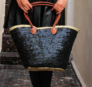 Moroccan <b>Straw</b> <b>Bag</b>, French Market <b>Bag</b>, Beach <b>Bag</b>, Wedding Basket <b>Bag</b> - Product Image 1