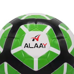 Alaay Official Size 5 Soccer Ball Hot Selling Thermo Bonded Green <b>White</b> PU Official Size 5 Soccer <b>Football</b> - Product Image 6