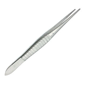 Pince à tissus Debakey MEDIHEAL SURGICAL CORPORATION 1x2 dents, modèle chirurgical pour coton et pansements MSC-H-1344 (vente en gros) - Product Image 1
