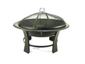 29 Inch Outdoor Iron <b>Fire</b> Pit Set with Mesh <b>Guard</b> - Product Image 6