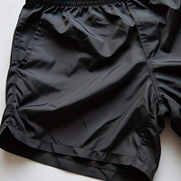 Noir 100% Nylon Pluie Randonnée Shorts Hommes Poids Léger Workout Wear Coupe-Vent Shorts Hommes Hommes Formation Coupe-Vent Shorts