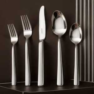 Nuevos juegos de cubiertos de acero inoxidable para ocasiones especiales Juegos de cubiertos de oro mate para alquiler de bodas y hoteles de lujo - Product Image 5