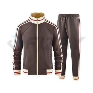 Veste de survêtement de football unisexe légère et souple à fermeture éclair avec poches imprimées Techniques personnalisées Ensemble 2 pièces Hommes Coureurs adultes Automne - Product Image 1