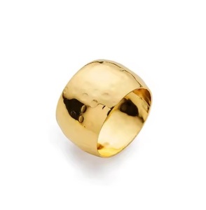 Servilletero redondo de lujo al por mayor con anillo de servilleta de oro de cuentas decoración de mesa de metal de hierro para boda (color de muestra aleatorio) - Product Image 1