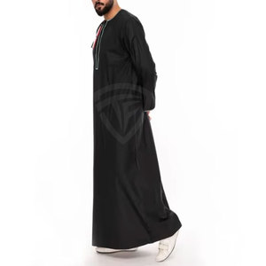 Alta calidad último diseño hombres Thawb nuevo diseño largo Thawb musulmán transpirable secado rápido hombres Thawb - Product Image 6