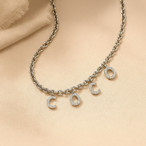 สร้อยคอเพชรแบบเลเยอร์แฟชั่น - Product Image 4