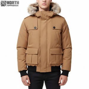 Chaqueta Bomber de Cuero de Primera Calidad para Invierno, Diseño de Logotipo Personalizado de Camuflaje, Servicios OEM Impermeables - Product Image 1