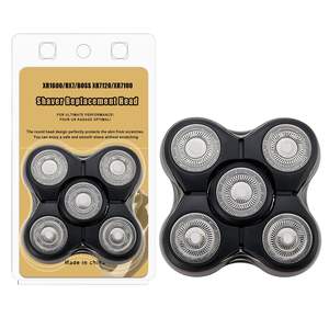 Cabezales de Repuesto Compatibles para Afeitadora Eléctrica, Serie de Cinco Cuchillas Dobles, Lavables, para Cara, Cuerpo y Barba, Paquete de 1 - Product Image 4