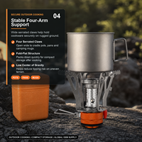 Réchaud à butane mini tout-en-un avec allumage électronique pour la cuisine en plein air, le camping et les voyages - Plaque de cuisson portable