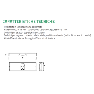 Entradas Aisladas Laterales/Posteriorales Tecnosystemi Plenum para Difusor Lineal de 3 Ranuras, Longitud 1000mm, Modelo PWD300182 - Product Image 4