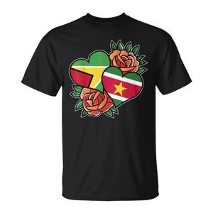 เสื้อยืดลายธงชาติกัวนาและซูรินาม ดีไซน์ครึ่งกัวนาครึ่งซูรินาม - Product Image 1