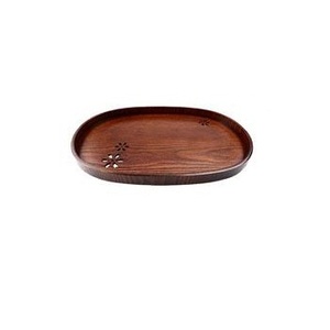 Assiette en bois échantillon gratuit de haute qualité ronde top vente à la main brillante assiette en bois à prix bon marché - Product Image 4