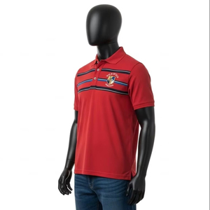 เสื้อโปโลแขนสั้นปักลาย ผ้าผสมโพลีเอสเตอร์และคอตตอน เนื้อผ้านุ่ม สวมใส่สบาย เหมาะสำหรับทำงานหรือใส่ในชีวิตประจำวัน ขายส่งในตลาดเสื้อผ้า - Product Image 4