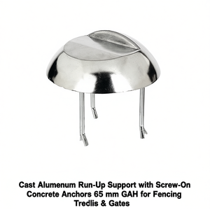 ขาตั้งอะลูมิเนียมหล่อขึ้นรูปพร้อมจุดยึดคอนกรีตแบบขันสกรู 65 มม. GAH สำหรับรั้ว ระแนง และประตู - Product Image 3