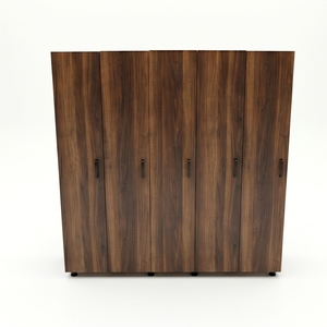 Armoire de classement blanche minimaliste pour bureau à domicile ou usage commercial, en MDF et MFC, avec cinq portes, mobilier de bureau - Product Image 3