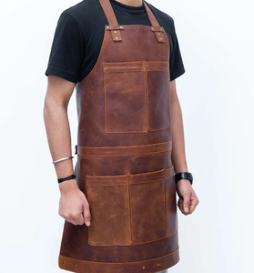 Venta caliente de cuero genuino de secado rápido personalizado hacer precio competitivo diseño único delantal de cuero personalizado - Product Image 1