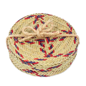 Set de 6 sous-verres ronds en jonc de mer coloré Produits écologiques Made in Vietnam Décoration de table Vente en gros - Product Image 4