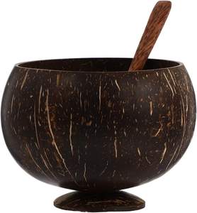 Cuenco de cáscara de coco ecológico de alta calidad, vajilla Natural pulida con cuchara para restaurantes y hoteles de Vietnam - Product Image 1