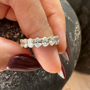 แหวนเพชรสำหรับผู้หญิงที่สง่างามเครื่องประดับที่ดีสำหรับการหมั้นและงานแต่งงานแหวนเจ้าสาวออกแบบรูปไข่ - Product Image 1