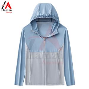 Nuevo diseño de talla grande chaqueta cortavientos de lona transpirable cuello alto logotipo frontal para hombres OEM ropa personalizada Hamza Apparels - Product Image 2